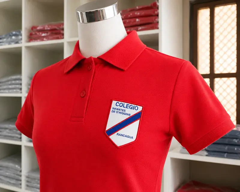 Polera Piqué Roja Colegio Infantes de O'Higgins Rancagua - BRINI Confecciones